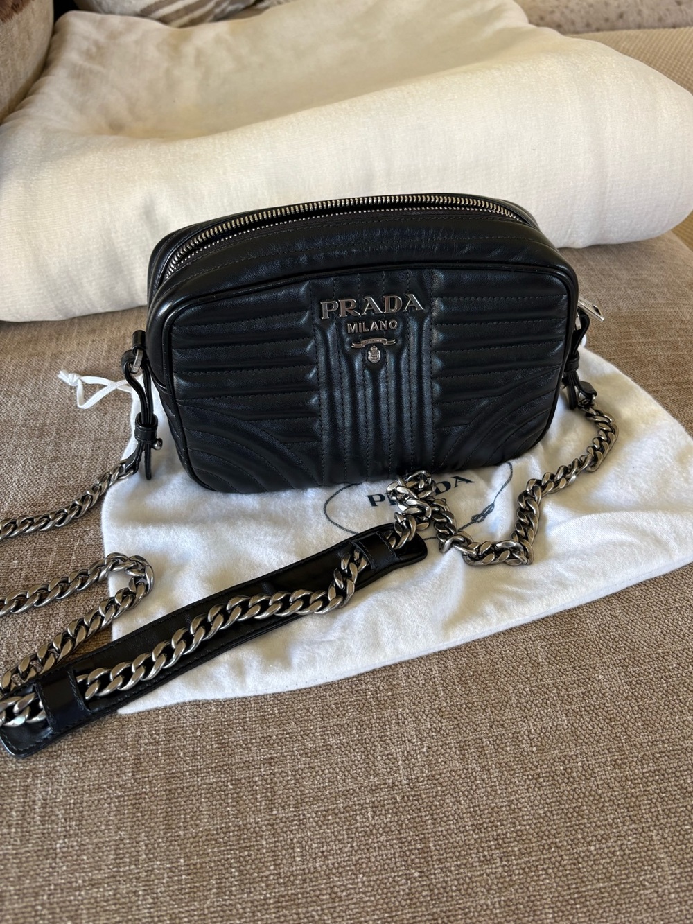 Prada quilted camera bag